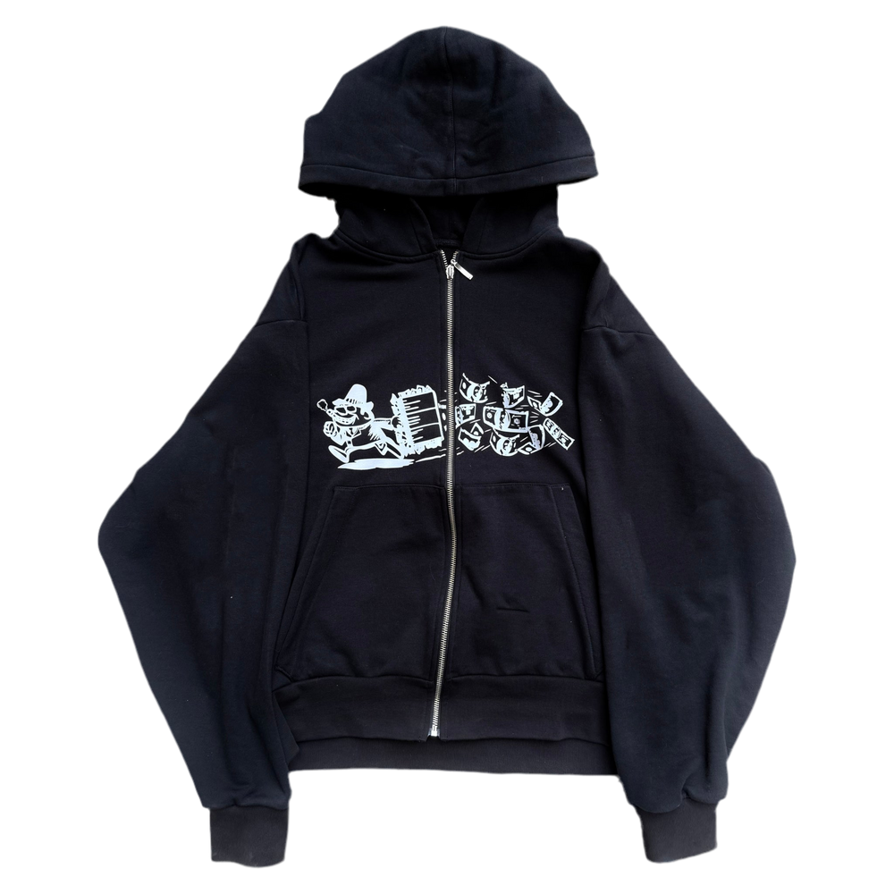 RUNNING MAN ZIP-UP [BLACK]