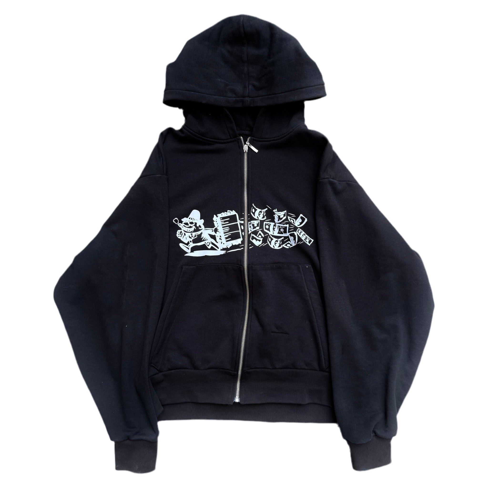 RUNNING MAN ZIP-UP [BLACK]
