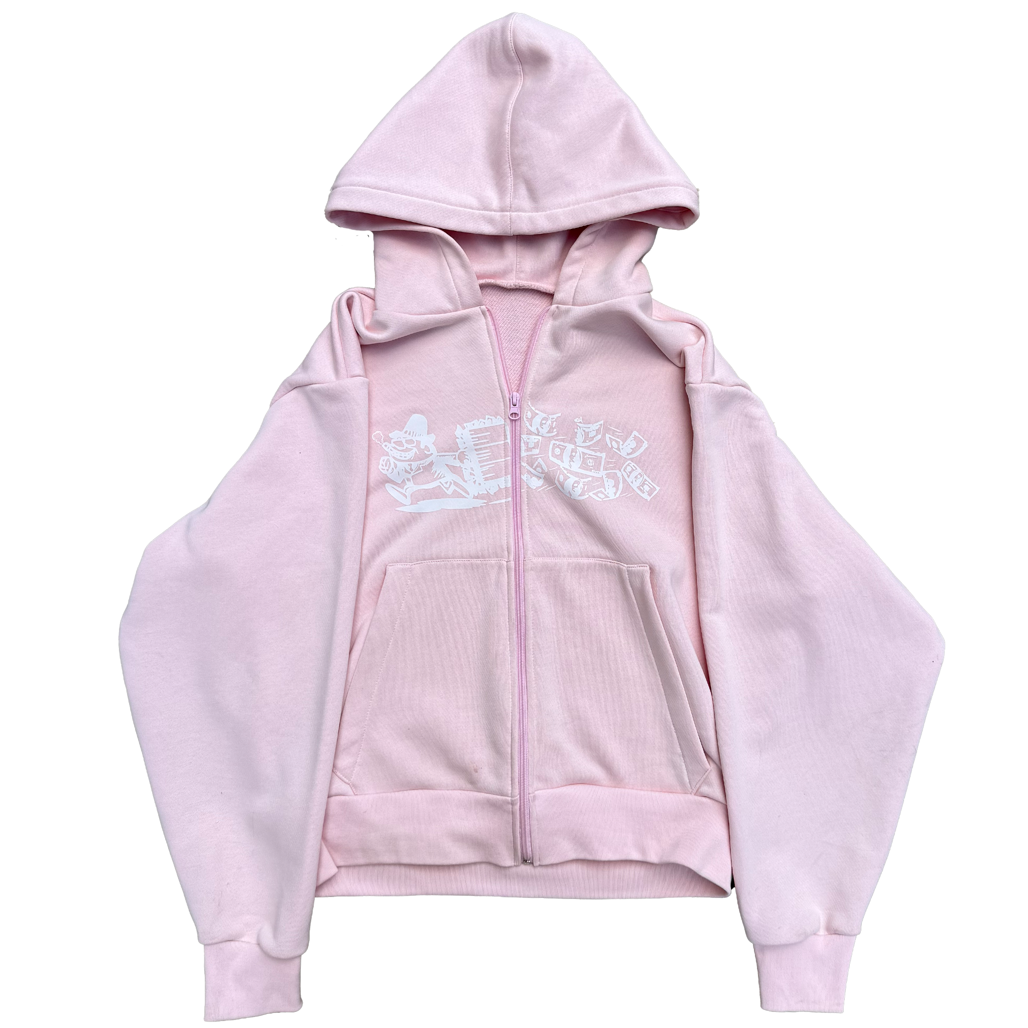 RUNNING MAN ZIP-UP [BABY PINK]