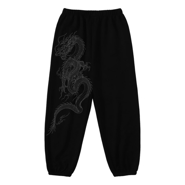 DRAGON SWEATPANTS [BLACK ON BLACK] ONLY 3 MADE!