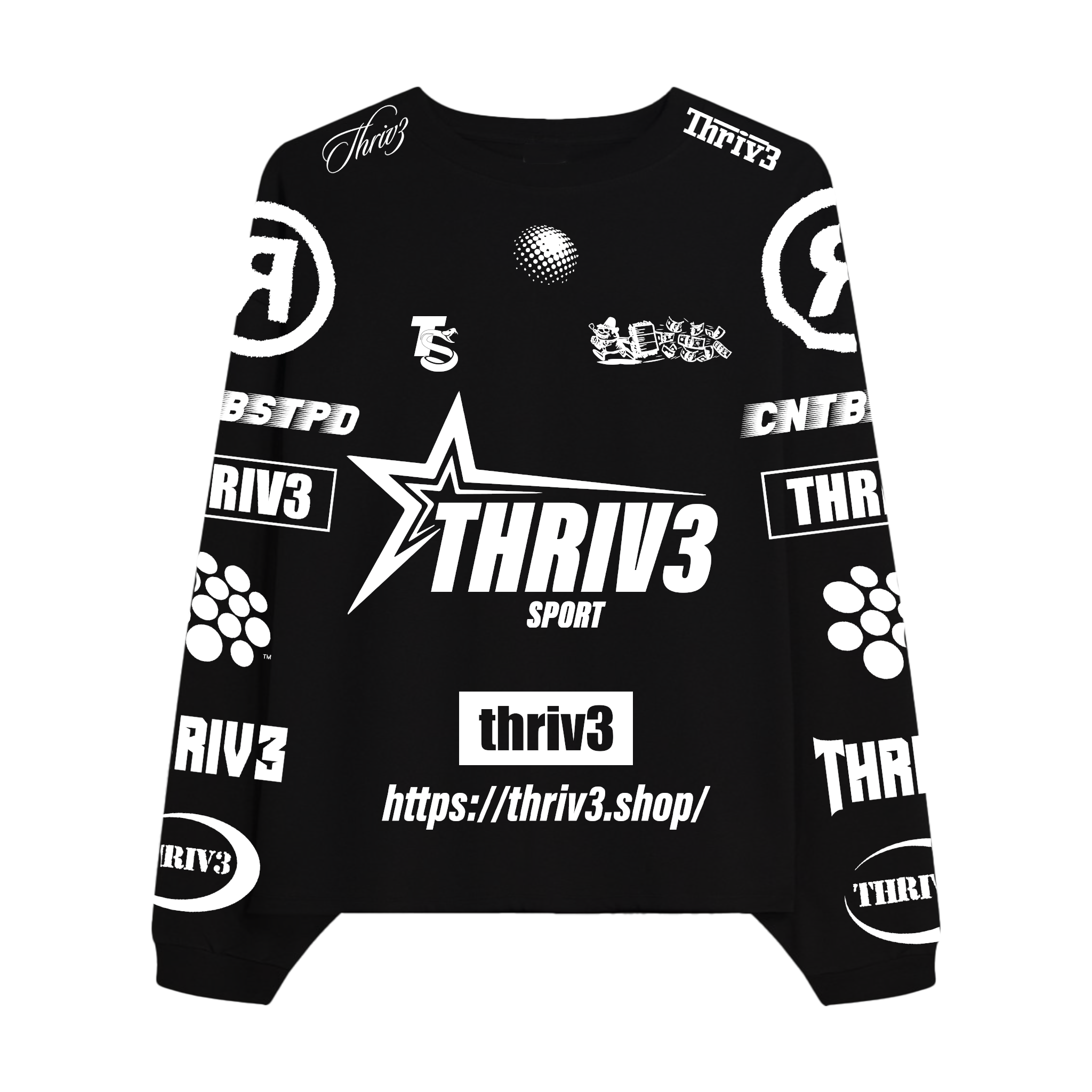 THRIV3 SPORTS LONGSLEEVE [BLACK]