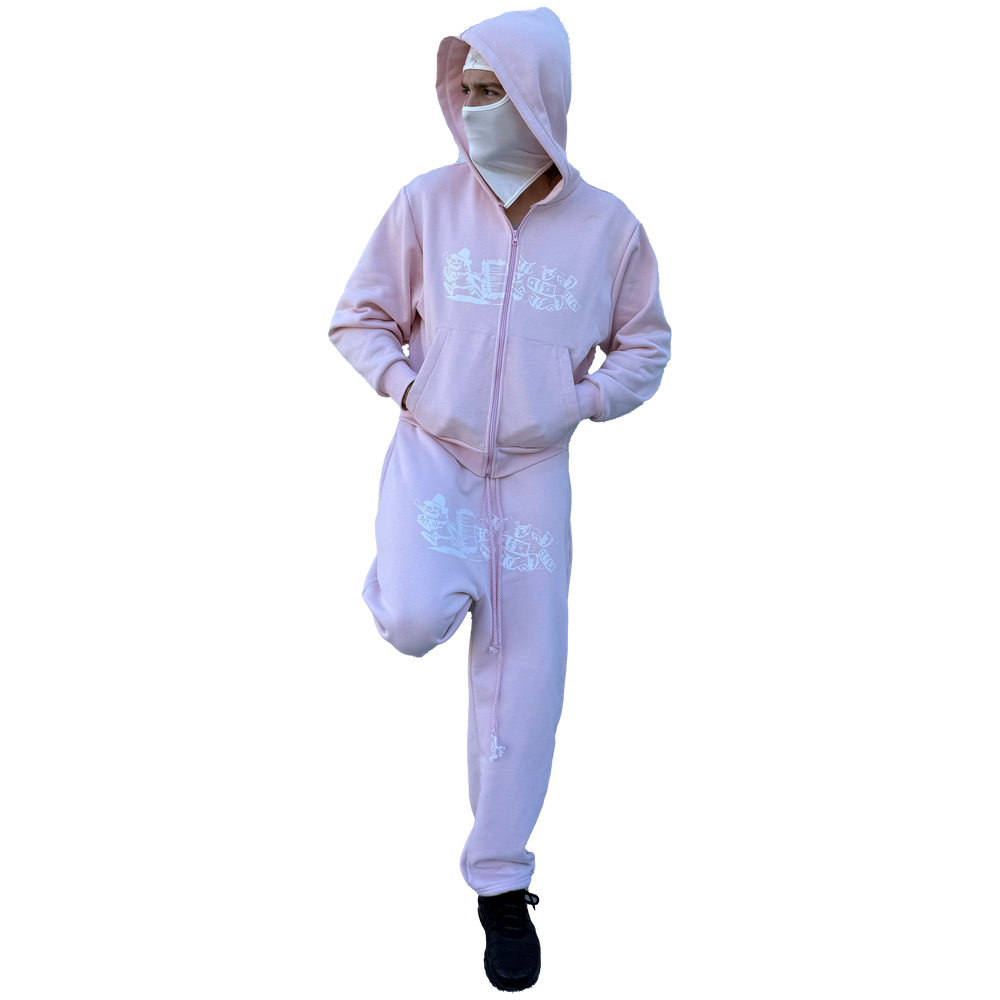 RUNNING MAN ZIP-UP [BABY PINK]