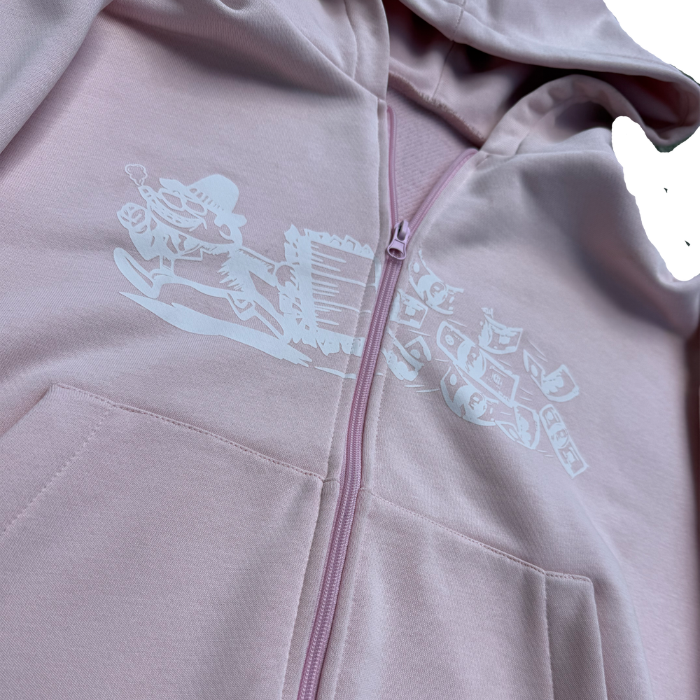 RUNNING MAN ZIP-UP [BABY PINK]