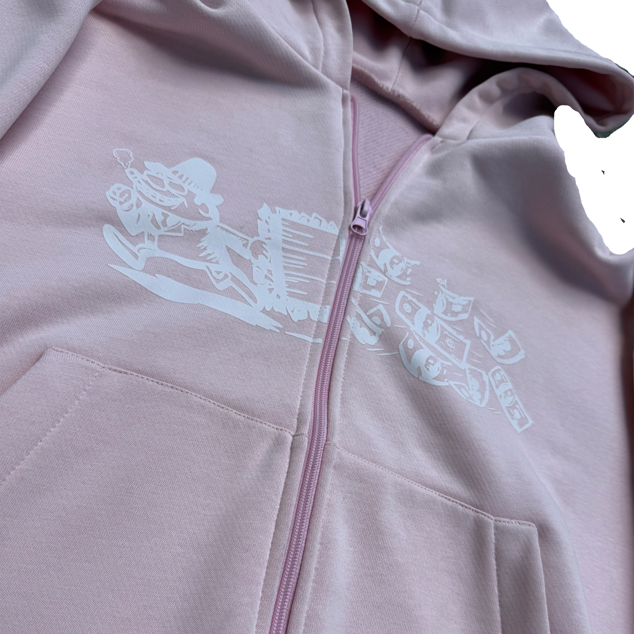 RUNNING MAN ZIP-UP [BABY PINK]